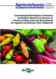 Thumbnail de Caracterização morfológica e estimativa da distância genética de acessos de pimenta do banco ativo de germoplasma de Capsicum da Embrapa Clima Temperado.