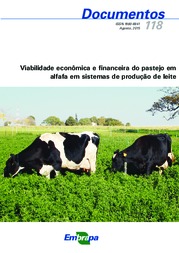 Thumbnail de Viabilidade econômica e financeira do pastejo em alfafa em sistemas de produção de leite.