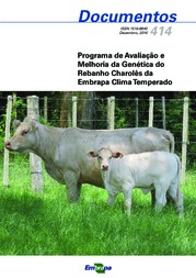 Thumbnail de Programa de avaliação e melhoria da genética do rebanho Charolês da Embrapa Clima Temperado.