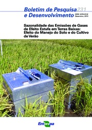 Thumbnail de Sazonalidade das emissões de gases de efeito estufa em Terras Baixas: efeito do manejo do solo e do cultivo de verão.