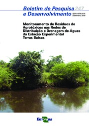 Thumbnail de Monitoramento de resíduos de agrotóxicos nas redes de distribuição e drenagem de águas da Estação Experimental de Terras Baixas.