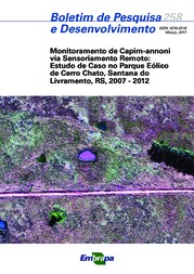 Thumbnail de Monitoramento de capim-annoni via sensoriamento remoto: estudo de caso no Parque Eólico de Cerro Chato, Santana do Livramento, RS, 2007 - 2012.