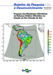 Thumbnail de Impacto das mudanças climáticas no balanço hídrico climático no estado do Rio Grande do Sul.