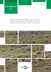 Thumbnail de Espécies de plantas prioritárias para projetos de restauração ecológica em diferentes formações vegetais no bioma Pampa: primeira aproximação.