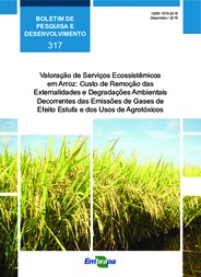 Thumbnail de Valoração de serviços ecossistêmicos em arroz: custo de remoção das externalidades e degradações ambientais decorrentes das emissões de gases de efeito estufa e dos usos de agrotóxicos.