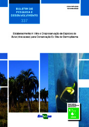 Thumbnail de Estabelecimento In Vitro e criopreservação de espécies de Butia (Arecaceae) para conservação Ex Situ de germoplasma.