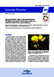 Thumbnail de Guandu (Cajanus cajan) e labe-labe (Dolichos lab-lab) para produção de forragem e grãos em sistemas biodiversos e agroecológicos.