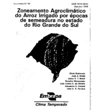 Thumbnail de Zoneamento agroclimático do arroz irrigado por épocas de semeadura no Estado do Rio Grande do Sul.