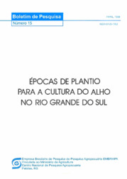 Thumbnail de Epocas de plantio para a cultura do alho no Rio Grande do Sul.