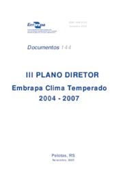 Thumbnail de III Plano Diretor: Embrapa Clima Temperado 2004-2007.