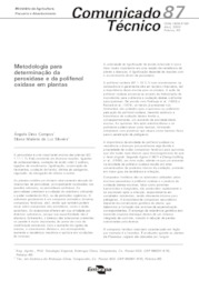 Thumbnail de Metodologia para determinação da peroxidase e da polifenol oxidase em plantas.