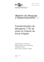 Thumbnail de Transformações do nitrogênio (15 N) da uréia na cultura do arroz irrigado.