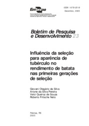 Thumbnail de Influência da seleção para aparência de tubérculo no rendimento de batata nas primeiras gerações de seleção.