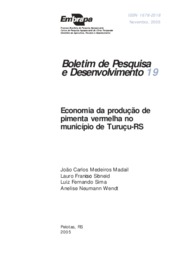 Thumbnail de Economia da produção de pimenta vermelha no município de Turuçu-RS.