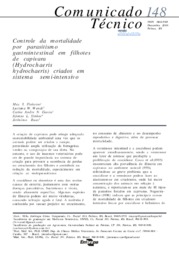 Thumbnail de Controle da mortalidade por parasitismo gastrointestinal em filhotes de capivara (Hydrochaeris hydrochaeris) criados em sistema semi-intensivo.