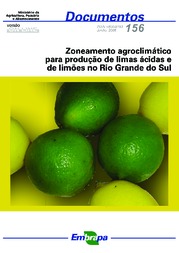 Thumbnail de Zoneamento agroclimático para produção de limas ácidas e de limões no Rio Grande do Sul.