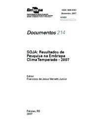 Thumbnail de Soja: resultados de pesquisa na Embrapa Clima Temperado - 2007.