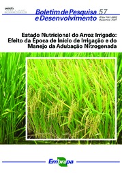 Thumbnail de Estado nutricional do arroz irrigado: efeito da época de início de irrigação e do manejo da adubação nitrogenada.