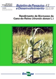 Thumbnail de Rendimento de biomassa da cana-do-reino (Arundo donax L.).