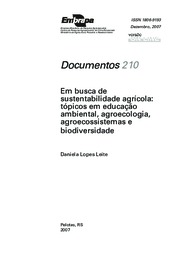 Thumbnail de Em busca de sustentabilidade agrícola: tópicos em educação ambiental, agroecologia, agroecossistemas e biodiversidade.