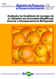 Thumbnail de Avaliação da qualidade de laranjas da cv. navelina em atmosfera modificada durante o armazenamento refrigerado.