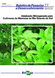 Thumbnail de Adubação Nitrogenada para Cultivares de Mamona no Rio Grande do Sul.