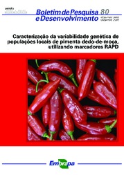 Thumbnail de Caracterização da variabilidade genética de populações locais de pimenta dedo-de-moça, utilizando marcadores RAPD.