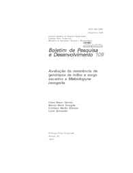Thumbnail de Avaliação da resistência de genótipos de milho e sorgo sacarino a meloidogyne incognita.