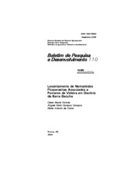 Thumbnail de Levantamento de nematóides fitoparasitas associados a pomares de videira em declínio da serra gaúcha.