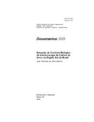 Thumbnail de Situação do controle biológico de insetos-praga da cultura do arroz na região Sul do Brasil.