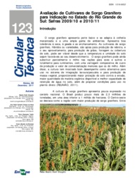 Thumbnail de Avaliação de cultivares de sorgo granífero para indicação no Estado do Rio Grande do Sul: safras 2009/10 e 2010/11.