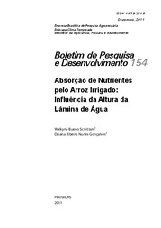 Thumbnail de Absorção de nutrientes pelo arroz irrigado: influência da altura da lâmina de água.