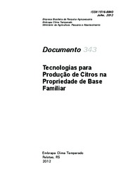 Thumbnail de Tecnologias para produção de citros na propriedade de base familiar.