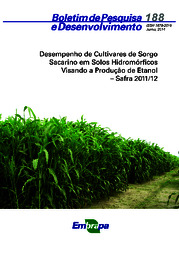 Thumbnail de Desempenho de cultivares de sorgo sacarino em solos hidromórficos, visando a produção de etanol-safra 2011/12.